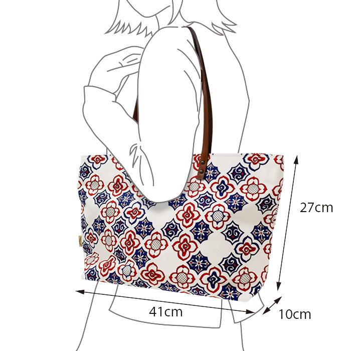 熊の家 アイヌ帆布横長トートバッグ 北海道 お土産 おみやげ 肩掛け