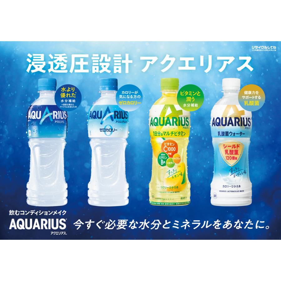 ソフトドリンク ジュース スポーツ 熱中症対策 アクエリアス 1日分のマルチビタミン 500mlPET×24本 ペットボトル|北海道サービスショップ|03