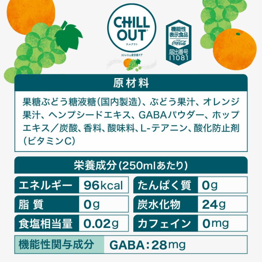 コカ・コーラ コカコーラ チルアウト ストレス&疲労感ケア 250ml 30本