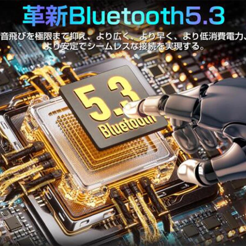 ワイヤレスイヤホン Bluetooth 5.3 Hi-Fi高音質 耳掛け型 軽量 快適 防水 完全ワイヤレス 自動ペアリング 瞬間接続 2024最新｜hokkorizakka-store｜03
