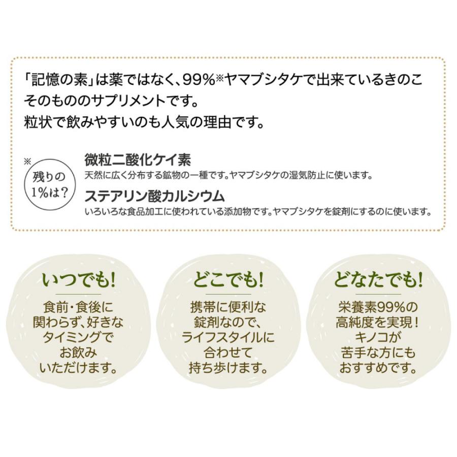 ホクト 3袋 ホクトのヤマブシタケ 記憶の素 サプリメント 山伏茸