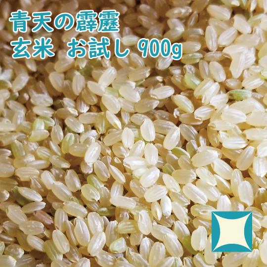 お試し玄米 令和5年産 青天の霹靂 900g 青森県産 玄米 一等米