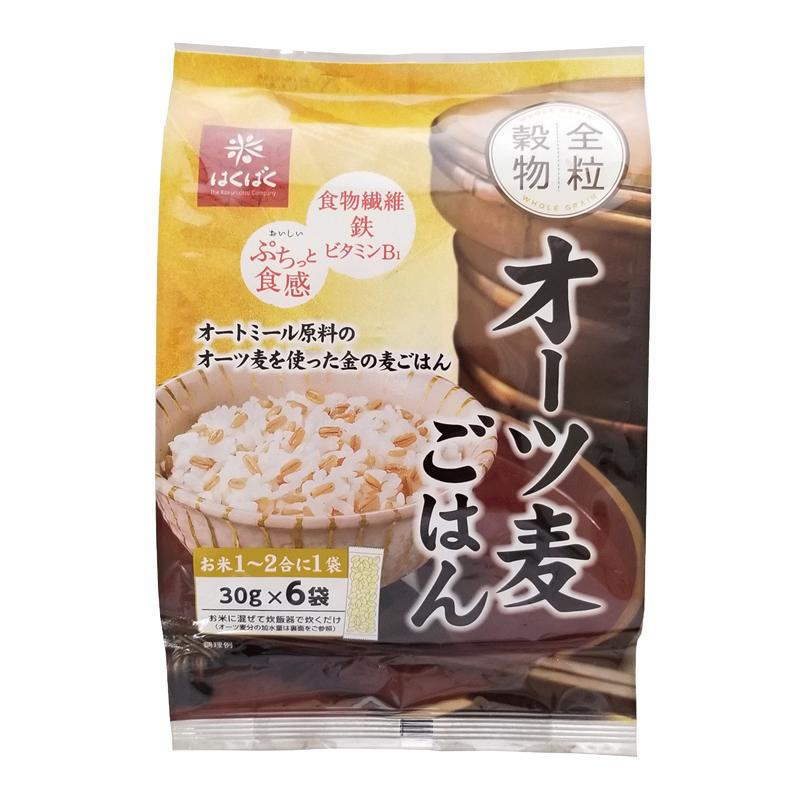 はくばく オーツ麦ごはん 30g×6袋 はくばく メール便 送料無料 はくばく オーツ麦ごはん 30g×6袋 はくばく メール便 送料無料