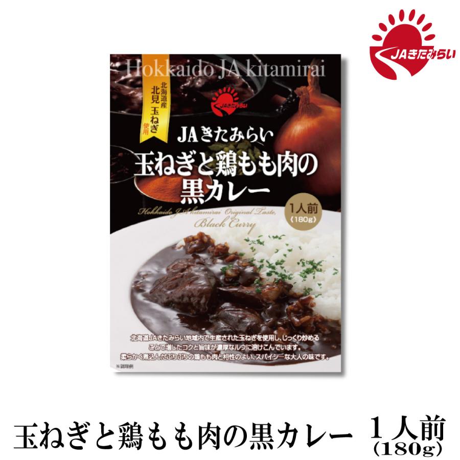 玉ねぎと鶏もも肉の黒カレー 180g レトルトパック JAきたみらい メール
