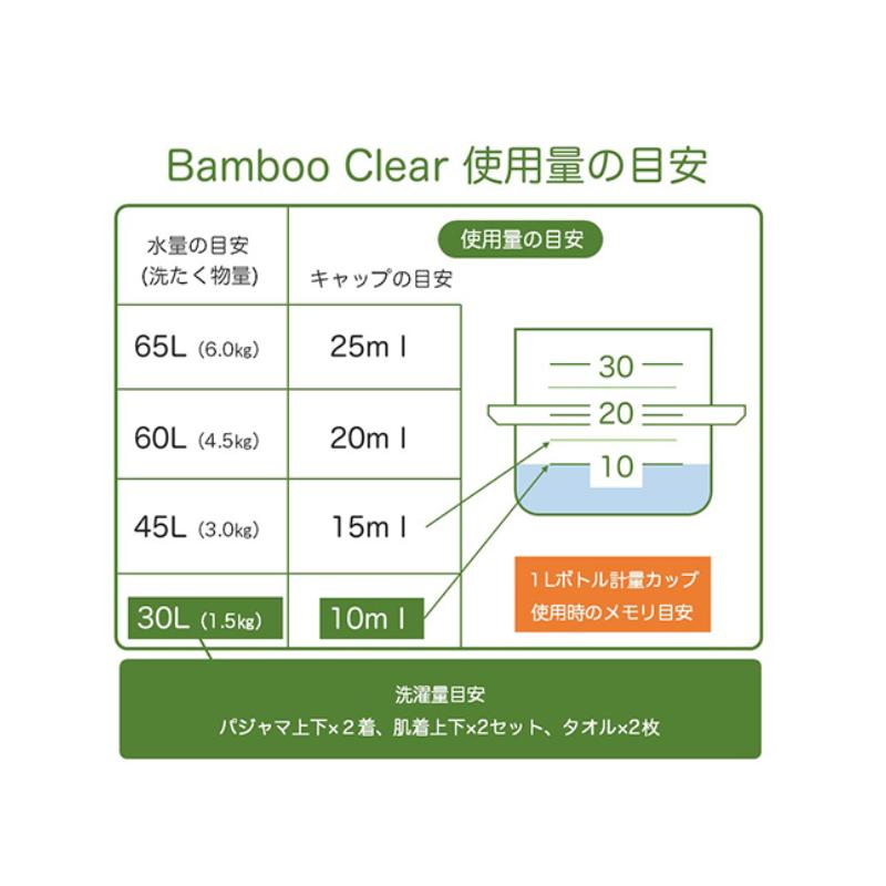 竹の洗剤 バンブークリア 3L 詰め替え プレゼント付き 部屋干し 防カビ Bamboo Clear 天然成分100% 無添加 無香料 洗濯用 防カビ 送料無料｜hokulea-onlinestore｜07