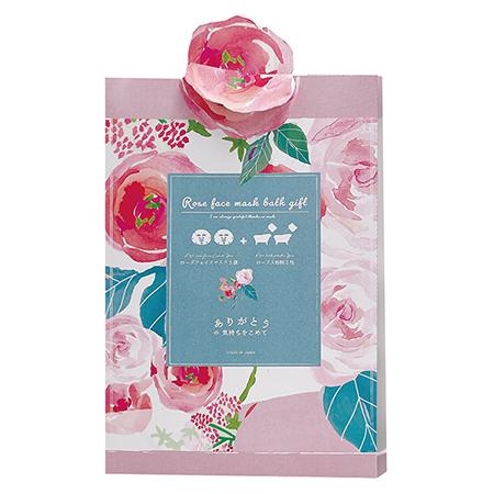 フェイスパック ローズ バスギフト 入浴剤 ローズの香り 素敵 薔薇のパッケージ かわいい ギフト プレゼント ありがとう 感謝 ホワイトデー 新生活 母の日