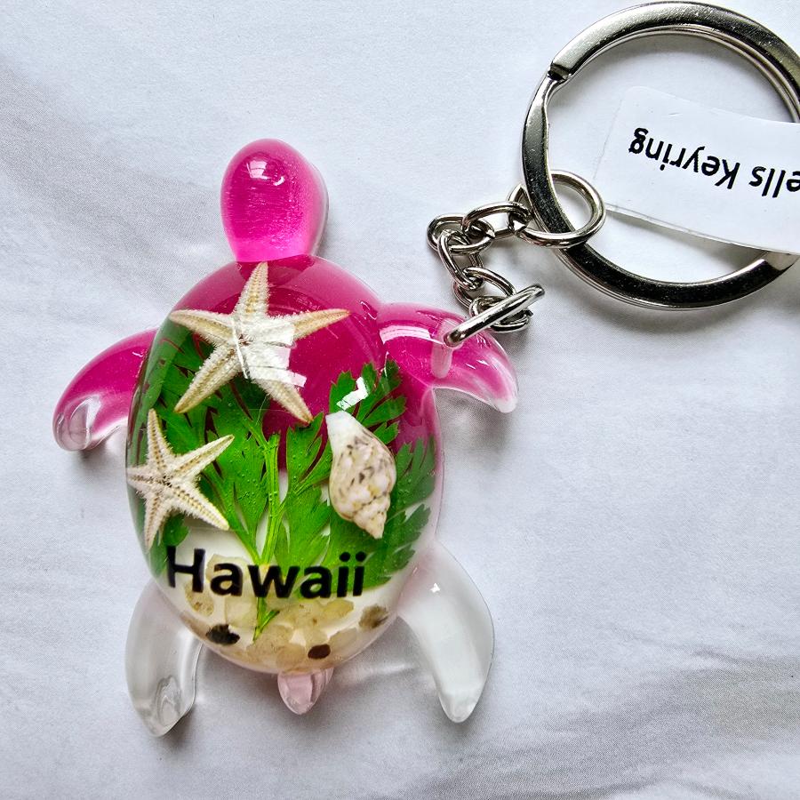 キーホルダー ハワイ 限定 ホヌ カメ 幸運を運ぶ海の守り神 各色1点