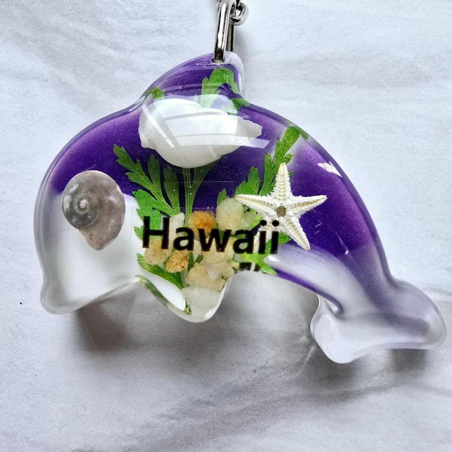 キーホルダー ハワイ 限定 イルカ 海の守り神 各色1点限り ピンク
