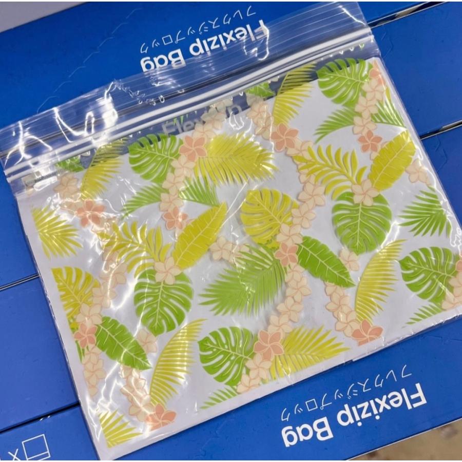 ジップバッグ Mサイズ 袋 ハワイ柄 フレクスジップロック flexizip Bag