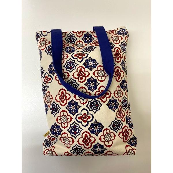 アイヌ帆布 縦長トートバッグ アイヌ文様 アイヌ紋様 グッズ 鞄 買い物