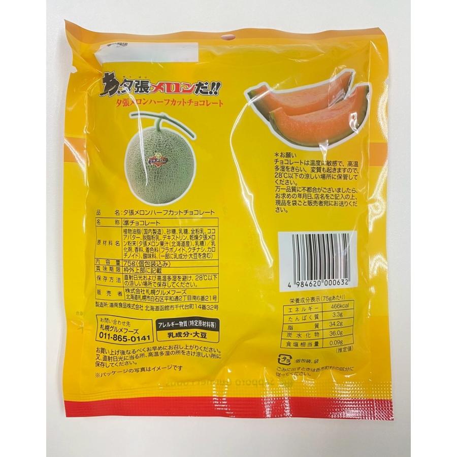 あ、夕張メロンだ 夕張メロンハーフカットチョコレート バレンタイン