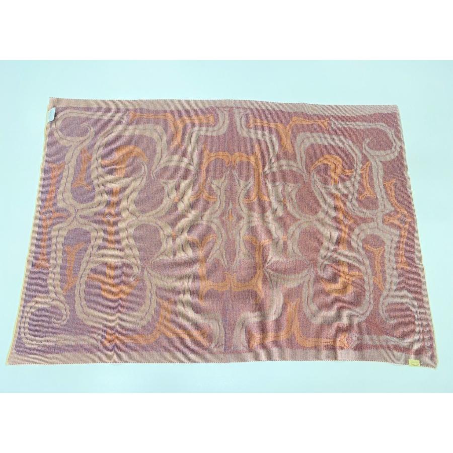 送料込み 熊の家アイヌ ニットブランケット ひざ掛け アイヌ文様