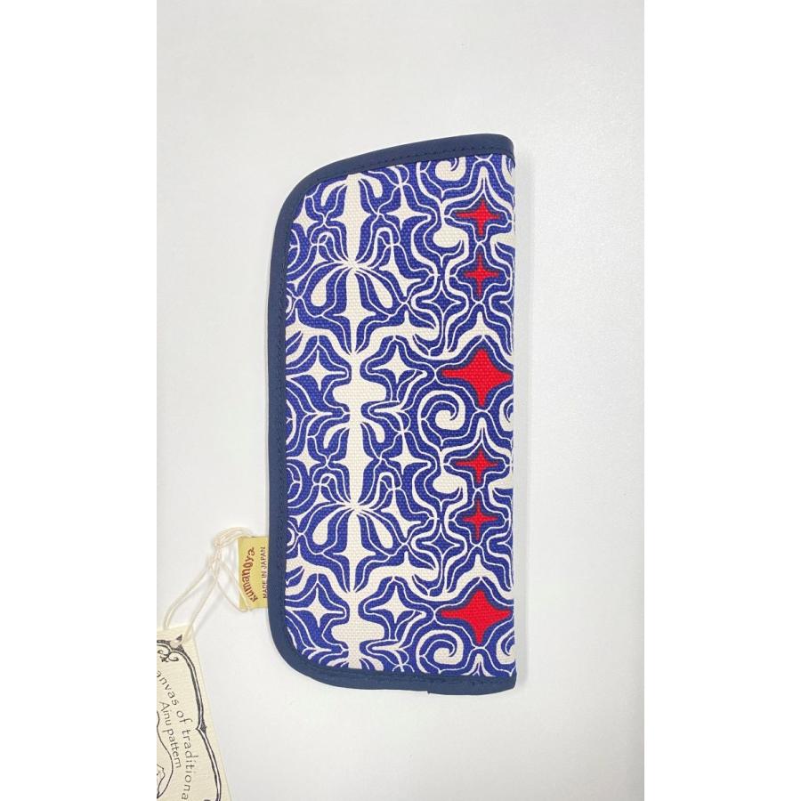 送料込み アイヌ帆布メガネサック アイヌ文様 アイヌ紋様 グッズ ペン