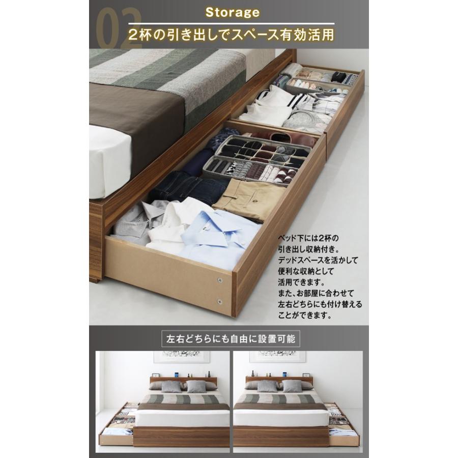 最安値に挑戦 ベッド 収納付き ダブル マットレス付き プレミアムポケットコイル 棚 コンセント付き 引き出しベッド お気にいる Blog Lonolife Com