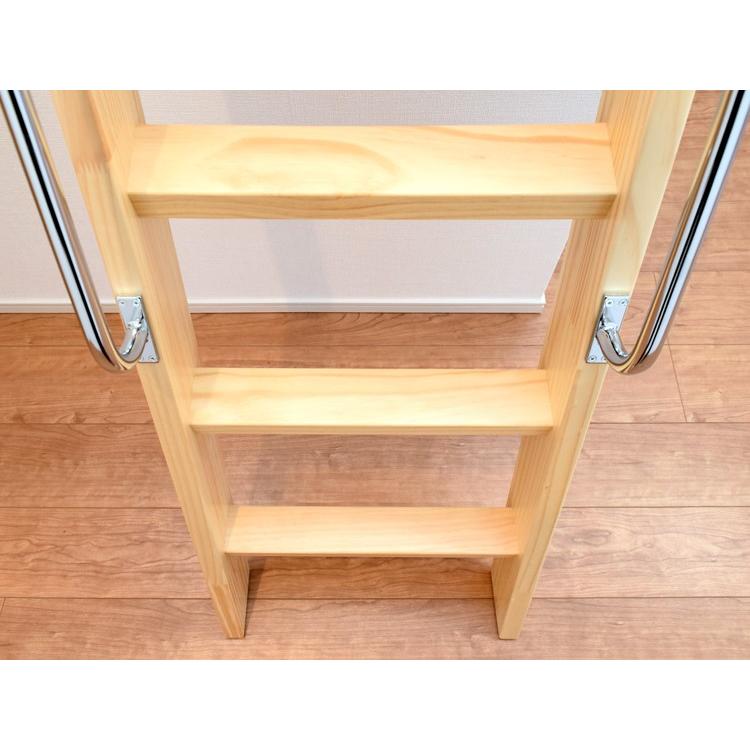 満点の満点のカスタムラダー 木製ロフトはしご 梯子 ハシゴ 階段 ベッド 手摺付き 脚立、はしご、足場 