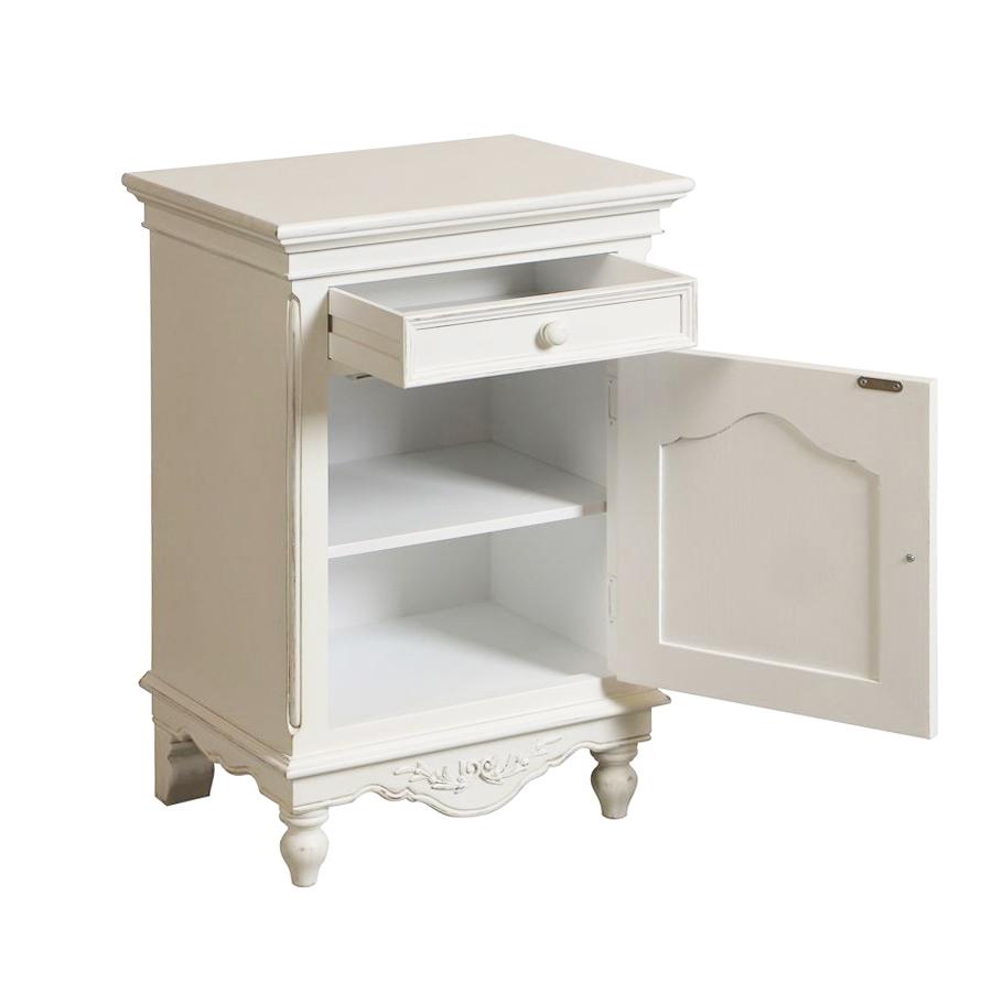 動作確認 アンティーク クラシック ベッドサイドキャビネット フレンチシャビー カントリーコーナー 白家具 姫家具 かわいい 121002 【NA7775809455】(27500円)