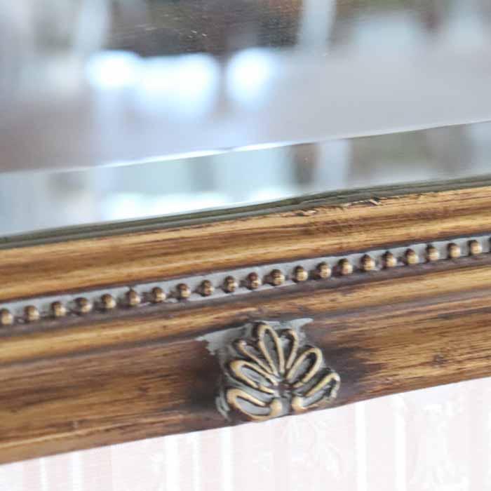 デコレーションミラー 壁掛け ミラー ブラウン 縦横兼用 鏡