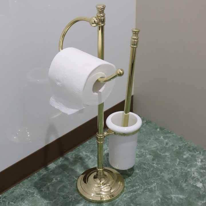 トイレブラシ ホルダー 真鍮 サニタリー ペーパーホルダー イタリア