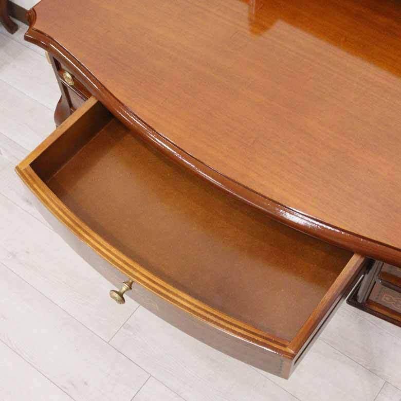 イタリア ライティングデスク ブラウン 猫脚 完成品 イタリア ライティングデスク ブラウン 猫脚 完成品