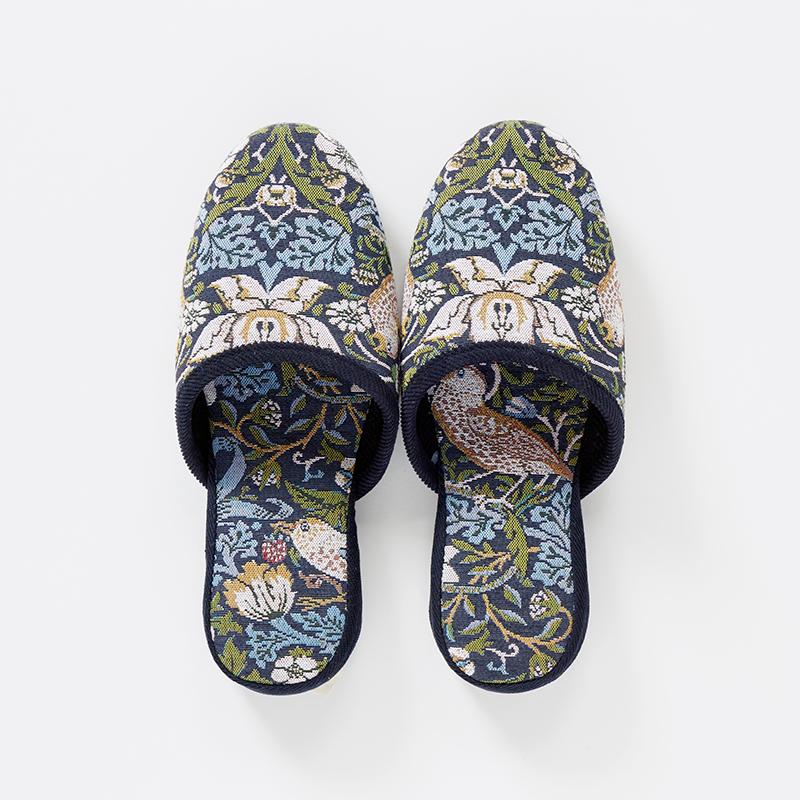 ロイヤルアーデン ゴブランスリッパ 23-25cm いちご泥棒 柄