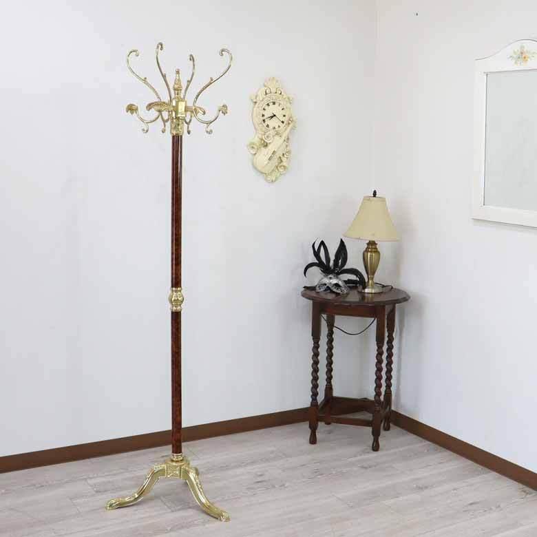 コートハンガー 真鍮 ブラス ゴールド イタリア アンティーク 金ピカ アイアン 衣紋掛け コートスタンド ブラウン ヴェローナクラシック 124 3g インテリア北欧yahoo 店 通販 Yahoo ショッピング