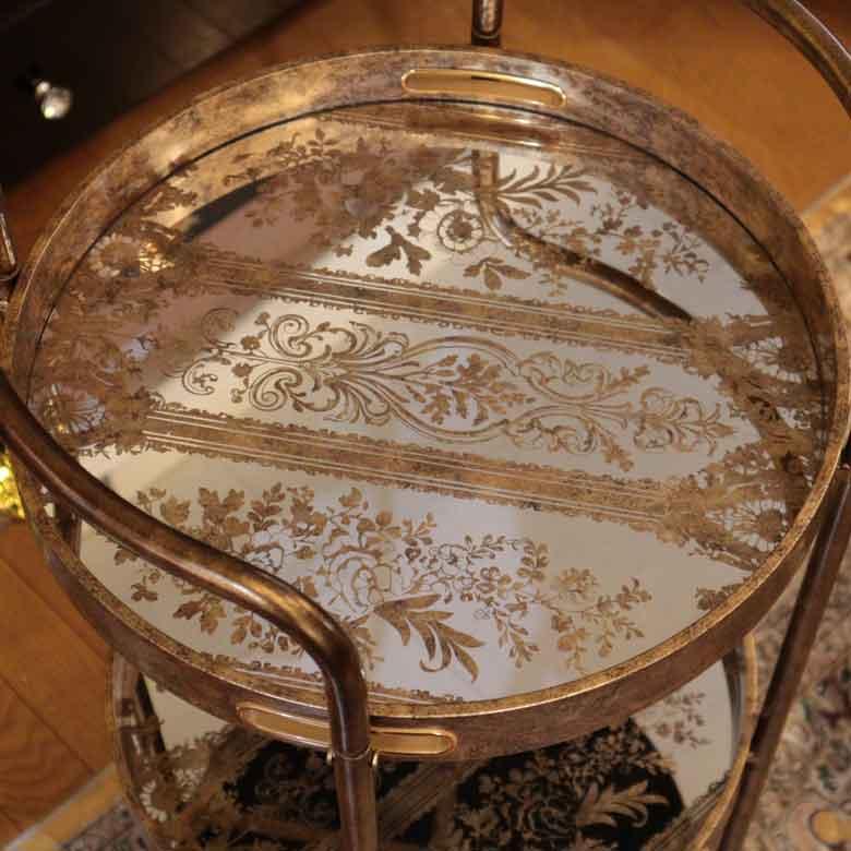 ワゴン キャスター付 トレー付き トロリー ミラーワゴン 3段 ワゴン キャスター付 トレー付き トロリー ミラーワゴン 3段