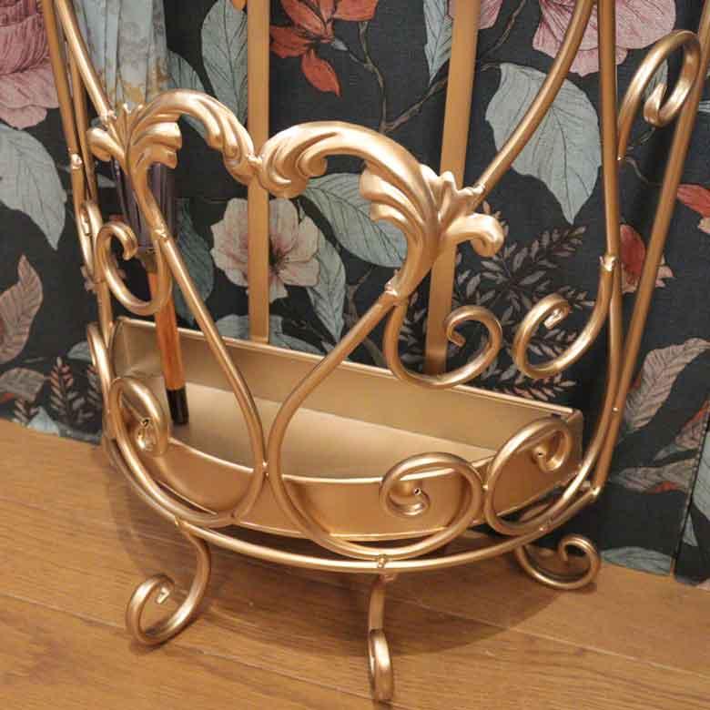 傘立て アンブレラスタンド ハーフ シャンパンゴールド アンティーク