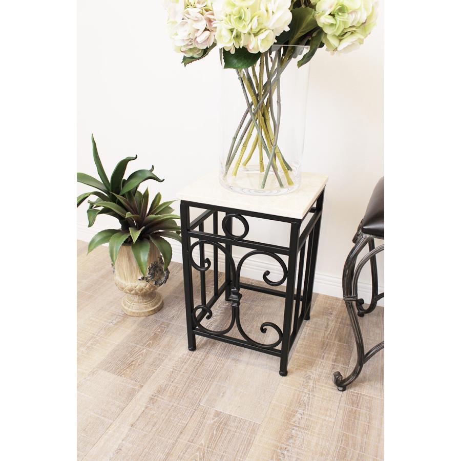 コンソールテーブル フラワースタンド 大理石 アンティーク調 猫脚