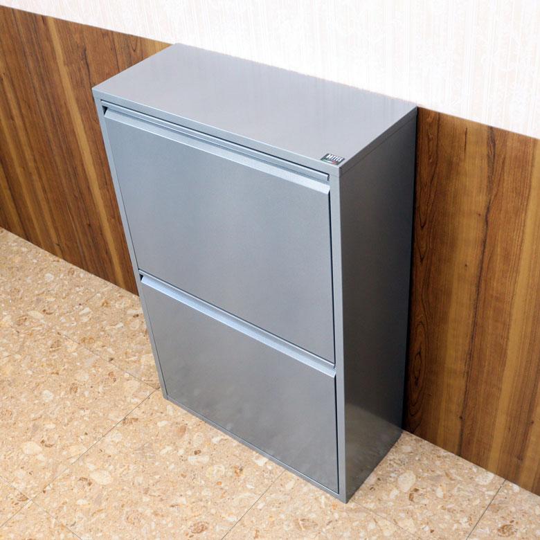 ダストボックス イタリア アイアン DOTTUS グレー 4杯/2段 カラフル