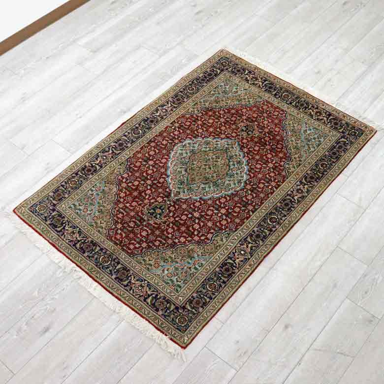 ペルシャ絨毯 150x100cm タブリーズ カーペット ラグ 玄関マット