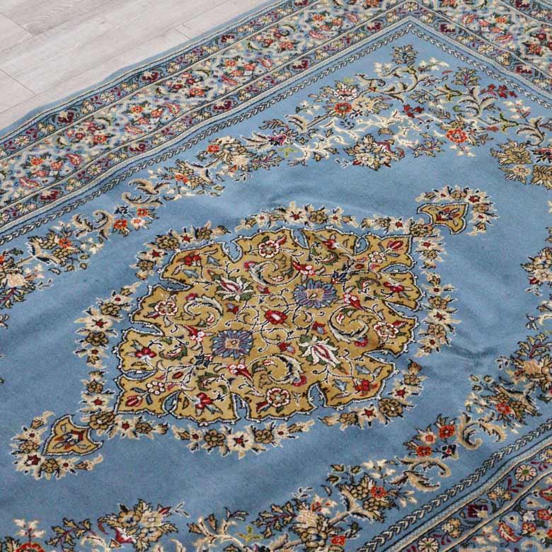 ペルシャ絨毯 208x145cm クム カーペット ラグ 玄関マット persian rug 