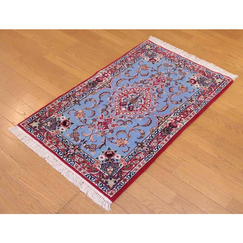 ペルシャ絨毯 115x74cm イスファハン カーペット ラグ 玄関マット