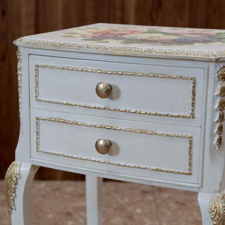 サイドチェスト ヴィンテージ イギリス ホワイト Olympus Furniture of