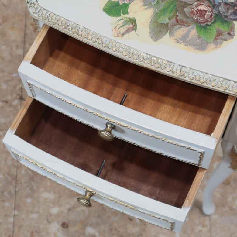 サイドチェスト ヴィンテージ イギリス ホワイト Olympus Furniture of