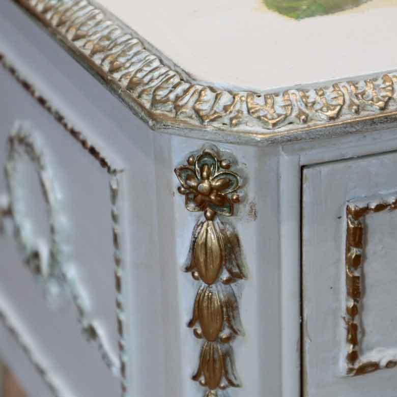 サイドチェスト ヴィンテージ イギリス ホワイト Olympus Furniture of