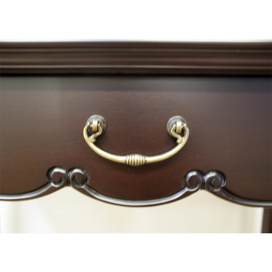 東海家具工業 コンソールテーブル 玄関 ダークブラウン デスク 木製