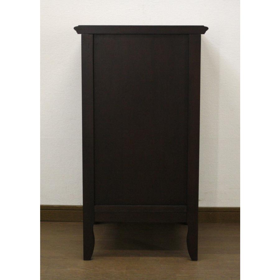 東海家具工業 サイドチェスト コスメチェスト ダークブラウン 木製