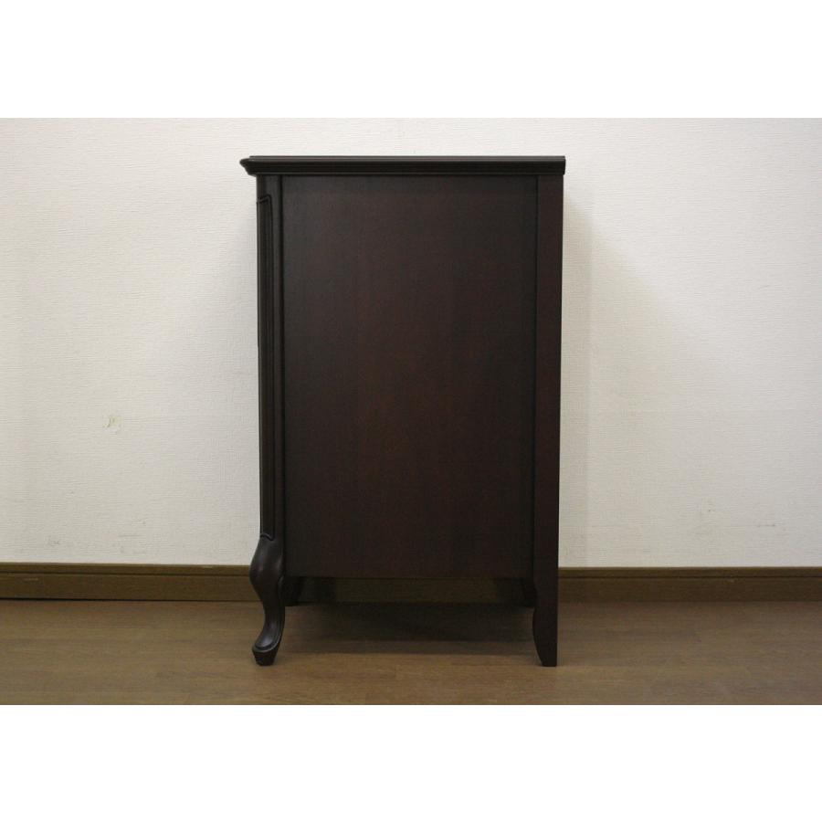 東海家具工業 サイドチェスト コスメチェスト ダークブラウン 木製