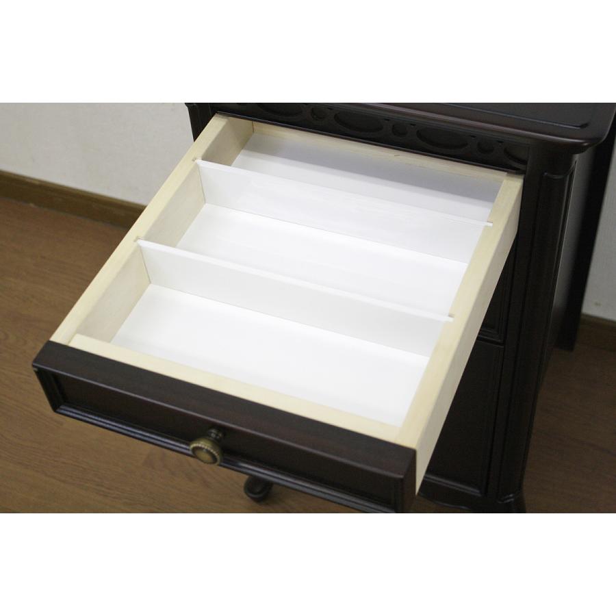 東海家具工業 サイドチェスト コスメチェスト ダークブラウン 木製