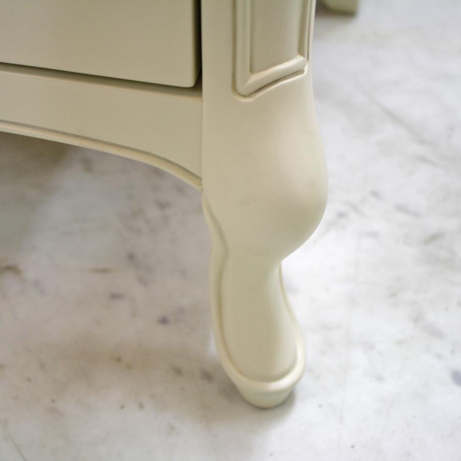 東海家具工業 キャビネット アンティーク ホワイト コンソール サイド