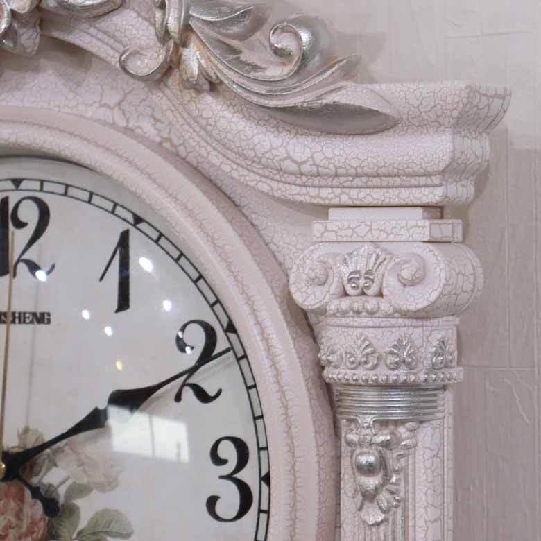 お得 壁掛け 時計 ヴィクトリアパレス ホワイト ロココ 姫系