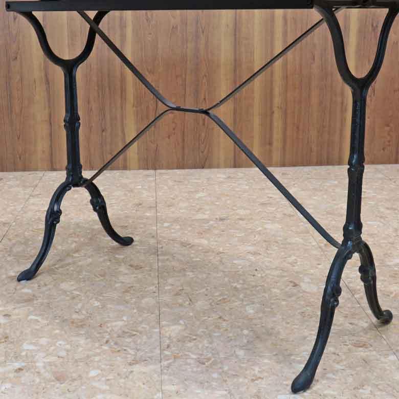 パブテーブル 120cm 大理石 楕円 カフェテーブル ブロンズ調 石 