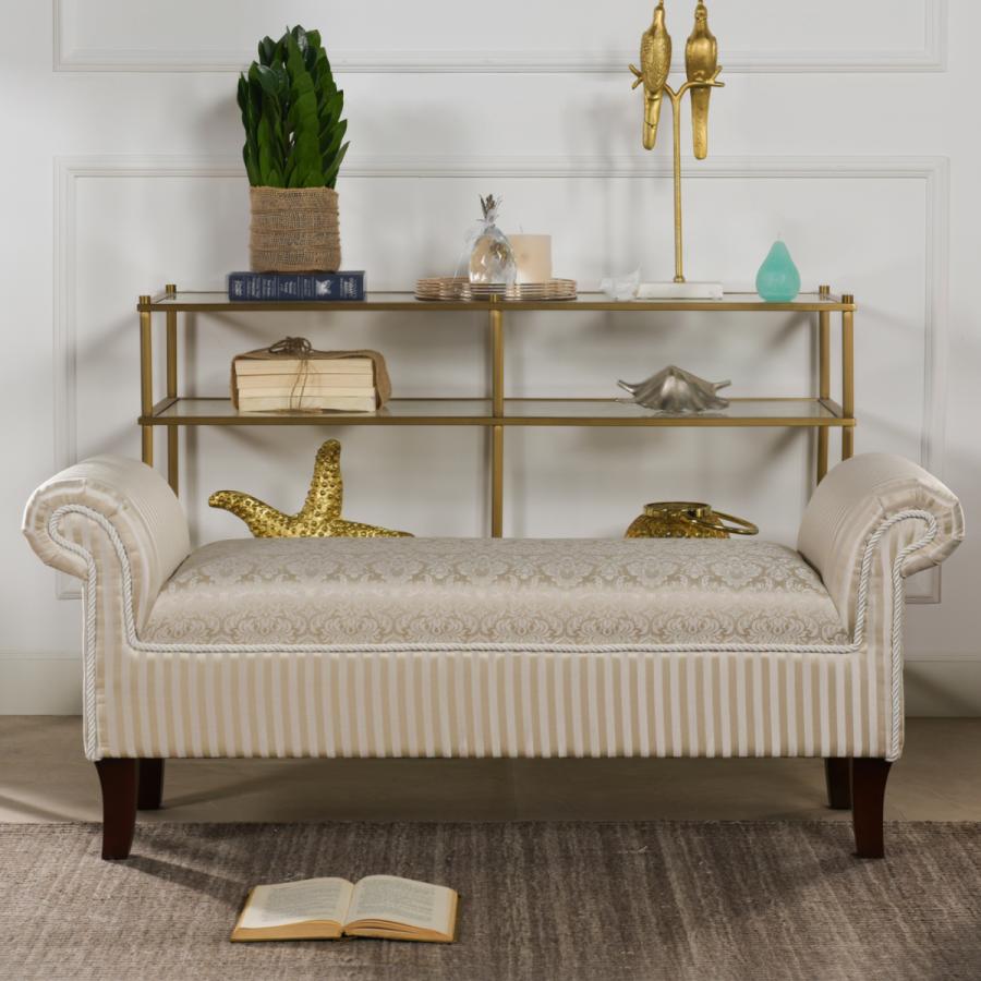 ジェニファーテイラー ロングスツール ベンチ オットマン ピンク