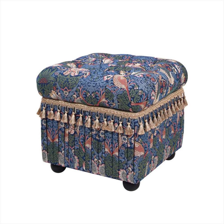 スツールボックス イチゴ泥棒 ジェニファーテイラー 33032SB-VI02 ジェニファーテイラー スツールボックス カルトナージュ いちご泥棒