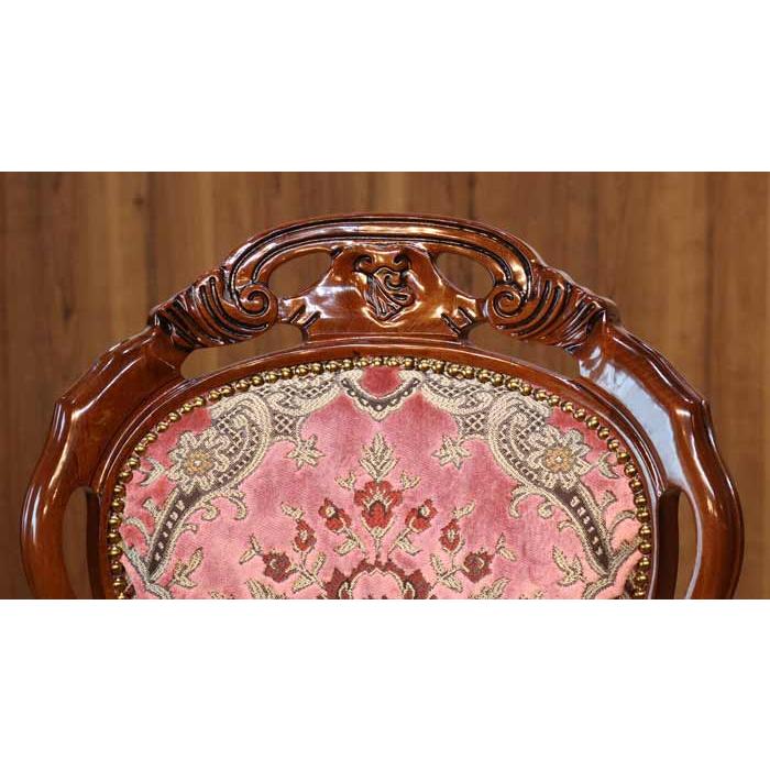 イタリア ダイニングテーブル 5点セット 140cm 楕円形 象嵌 4人