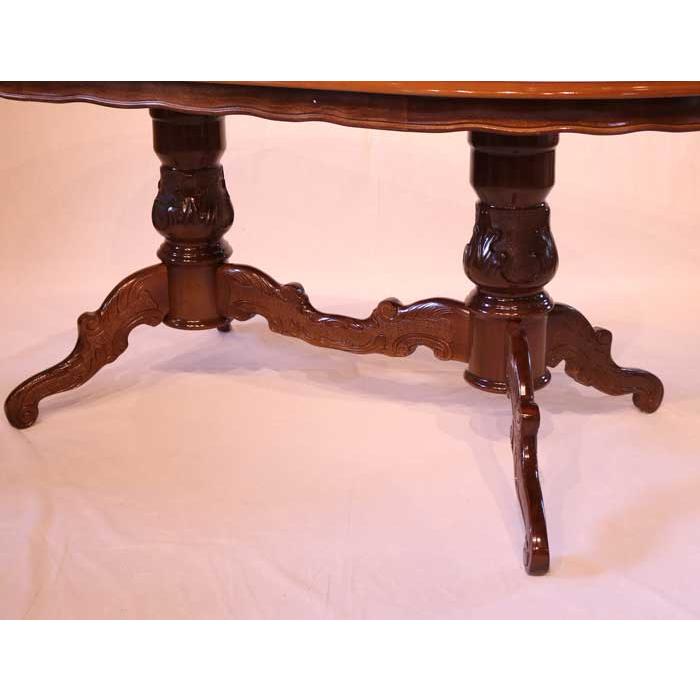 イタリア製 ダイニングテーブル 楕円 1象嵌 猫脚 鏡面 140cm ※i4※ イタリア ダイニングテーブル 5点セット 140cm 楕円形 象嵌 4人