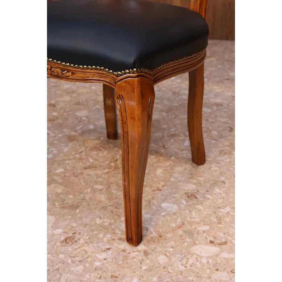 イタリア ダイニングテーブル 5点セット 140cm 楕円形 象嵌 4人