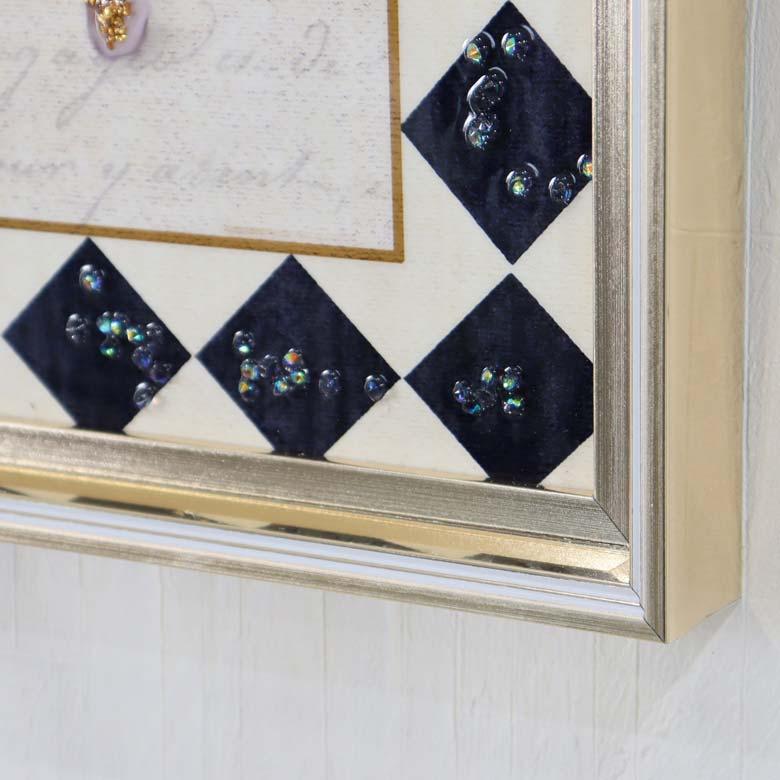 Amazon.co.jp: アートフレーム 猫 絵画 クリスタルピクチャー ゴールド