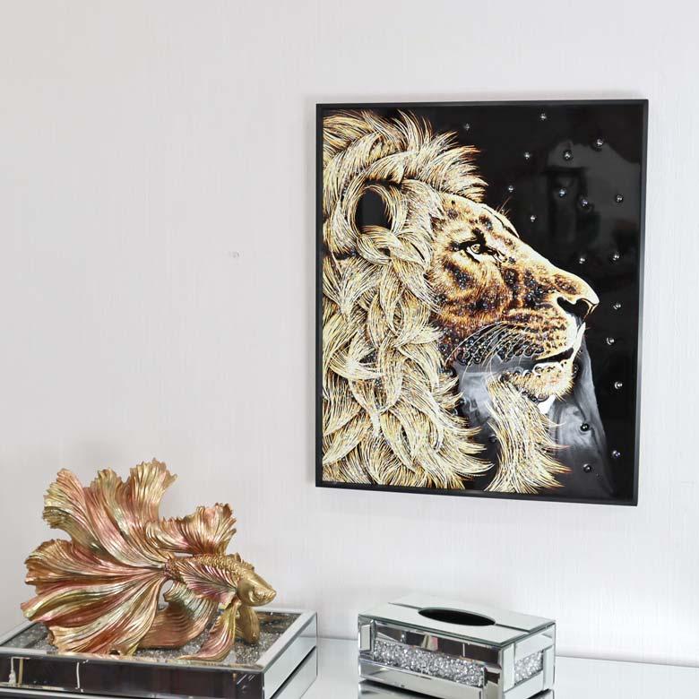 クリスタルアート ライオン ピクチャー アートフレーム POP クリスタルアート ライオン ピクチャー アートフレーム POP