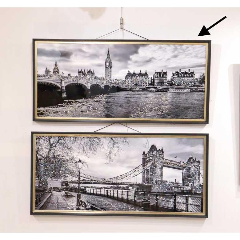 アートフレーム 未来を信じて 馬 3頭 ニューヨーク 絵画 キラキラ